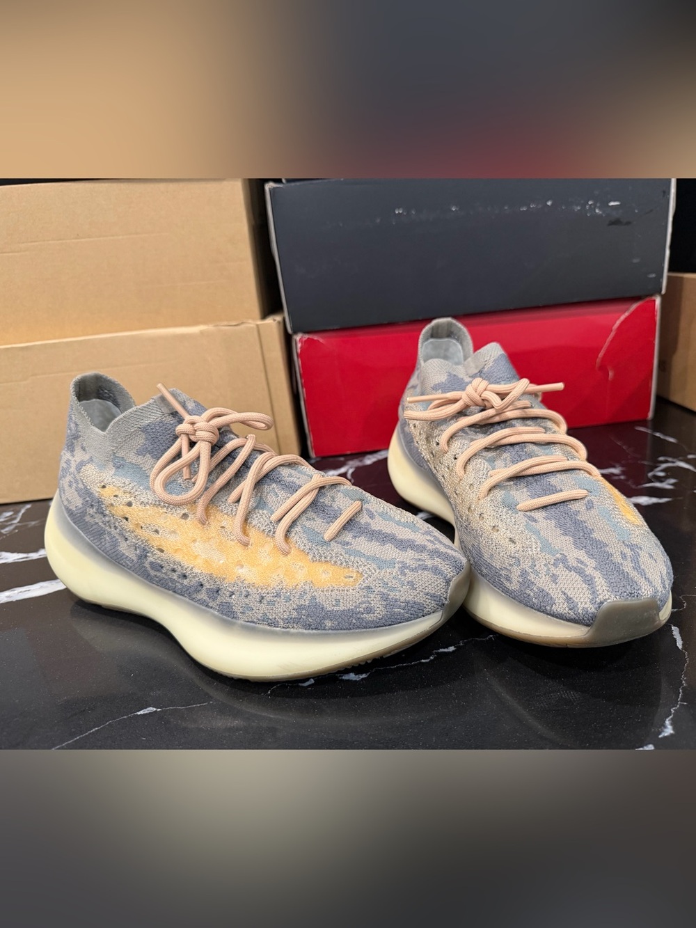 adidas YEZZY 380 - Sneakers in Gray, Tan & Cream